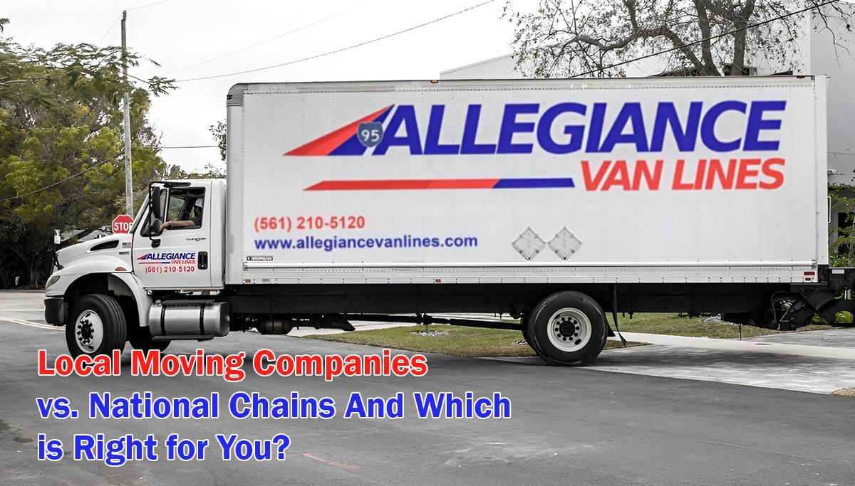 moving truck with company logo