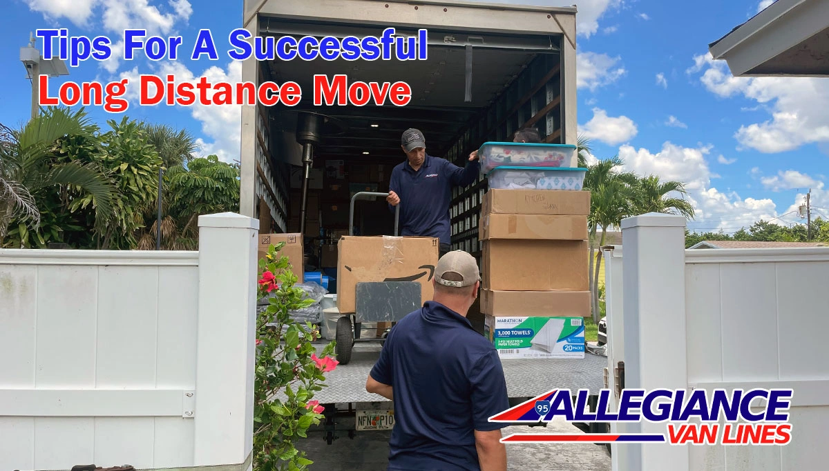 professional movers loading items out of a truck