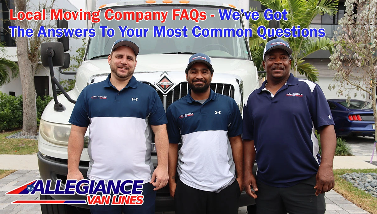 professional movers infront of a truck