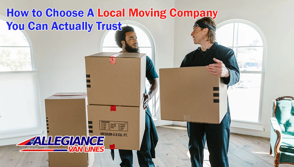 professional movers carrying boxes in an apartment